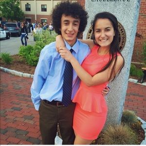 Gorgeous coral peplum dress!